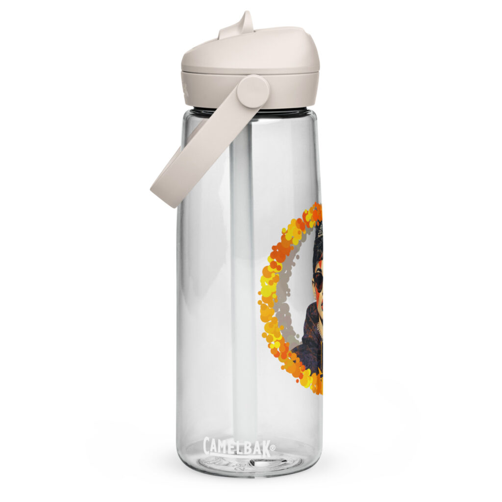 Audrey Circles Flip straw water bottle